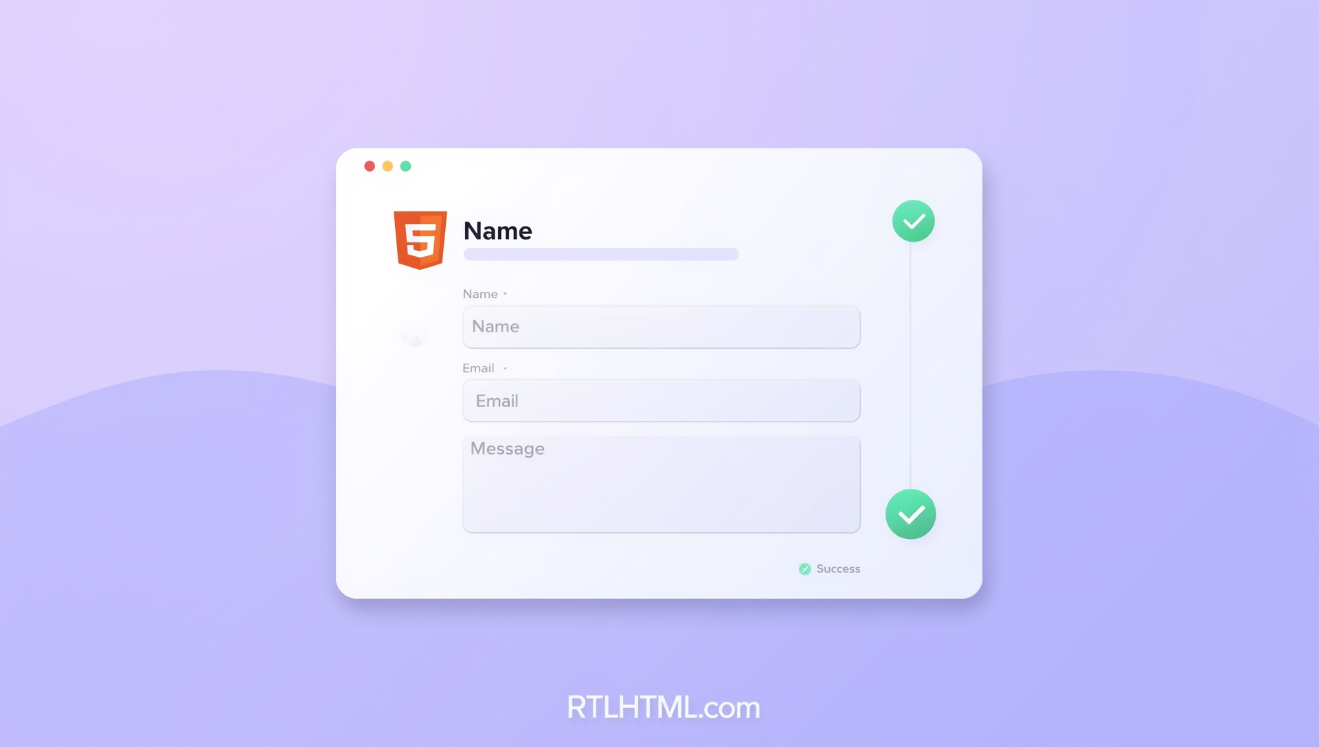 5 گام برای ساخت فرم تماس HTML حرفه‌ای بدون وردپرس (کامل + کد آماده)